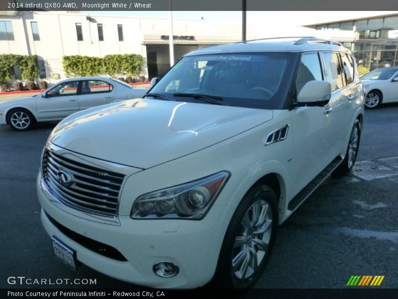 Moonlight White / Wheat 2014 Infiniti QX80 AWD