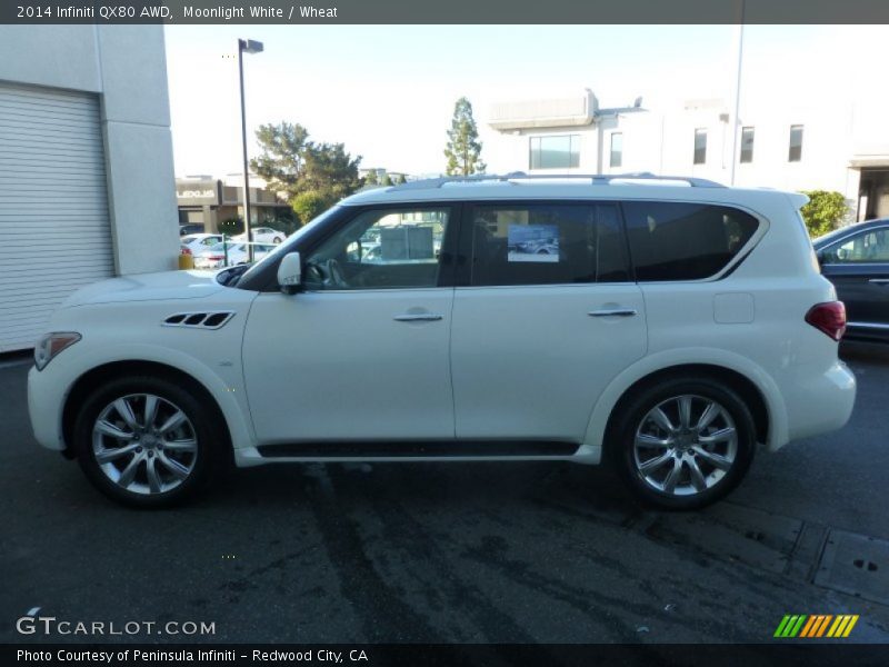 Moonlight White / Wheat 2014 Infiniti QX80 AWD