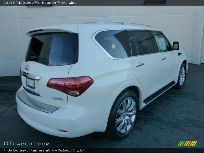Moonlight White / Wheat 2014 Infiniti QX80 AWD