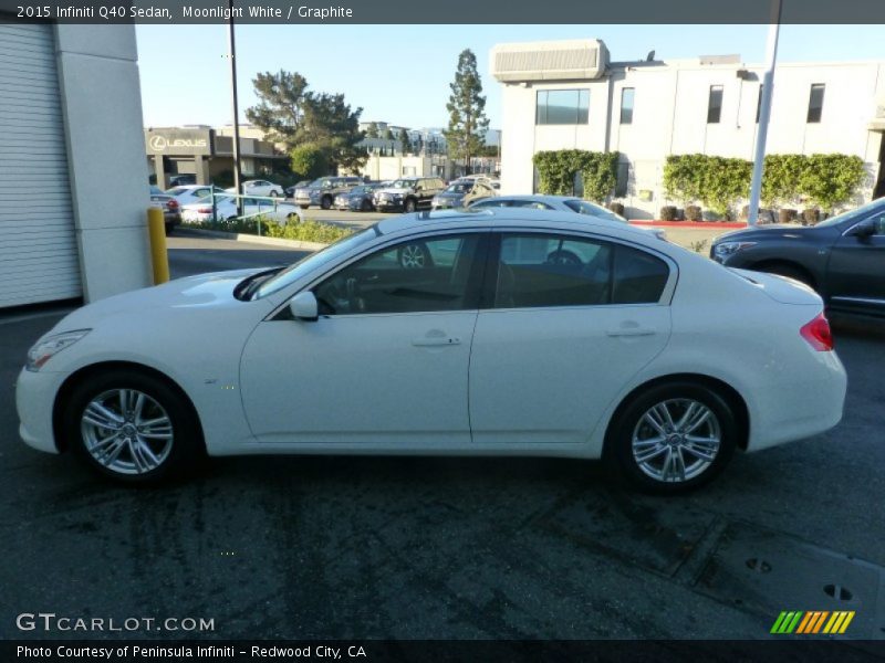 Moonlight White / Graphite 2015 Infiniti Q40 Sedan