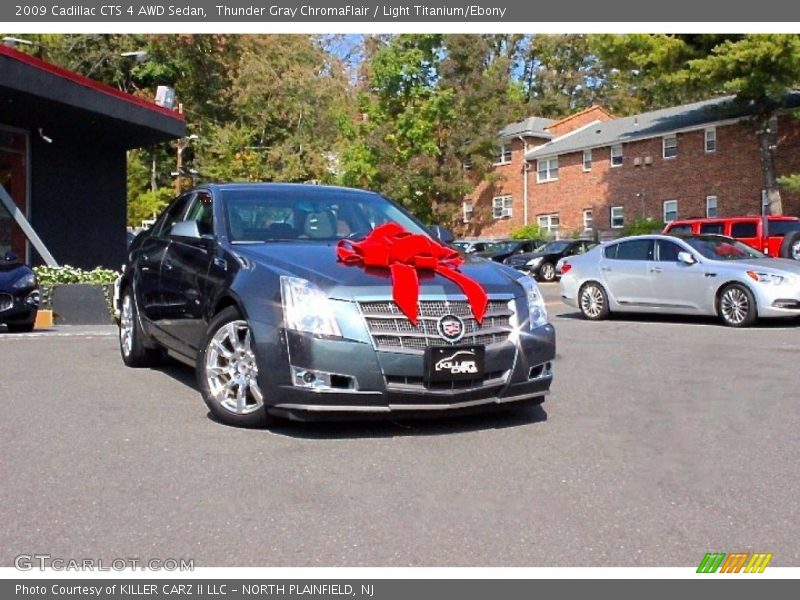 Thunder Gray ChromaFlair / Light Titanium/Ebony 2009 Cadillac CTS 4 AWD Sedan
