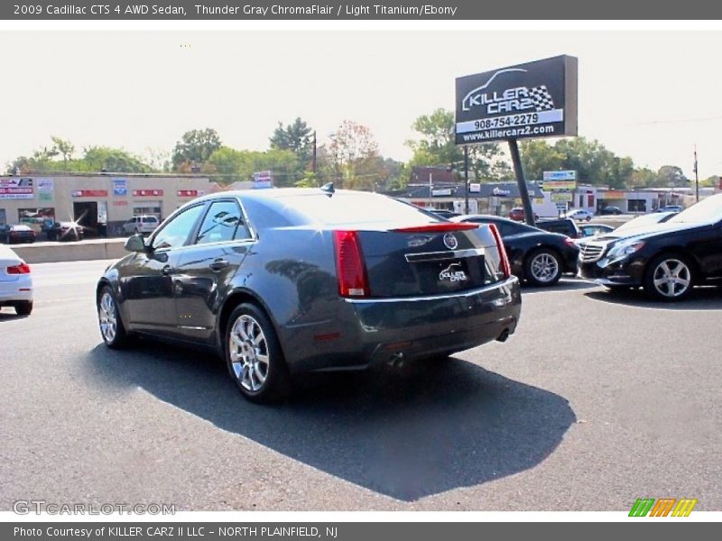 Thunder Gray ChromaFlair / Light Titanium/Ebony 2009 Cadillac CTS 4 AWD Sedan