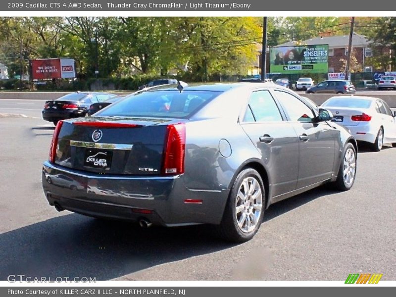 Thunder Gray ChromaFlair / Light Titanium/Ebony 2009 Cadillac CTS 4 AWD Sedan