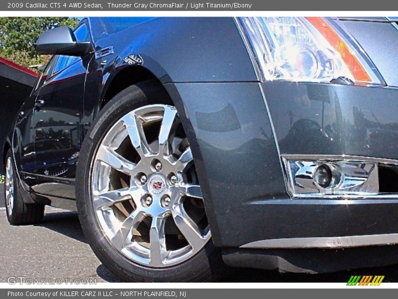 Thunder Gray ChromaFlair / Light Titanium/Ebony 2009 Cadillac CTS 4 AWD Sedan