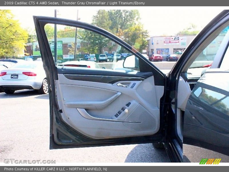 Thunder Gray ChromaFlair / Light Titanium/Ebony 2009 Cadillac CTS 4 AWD Sedan
