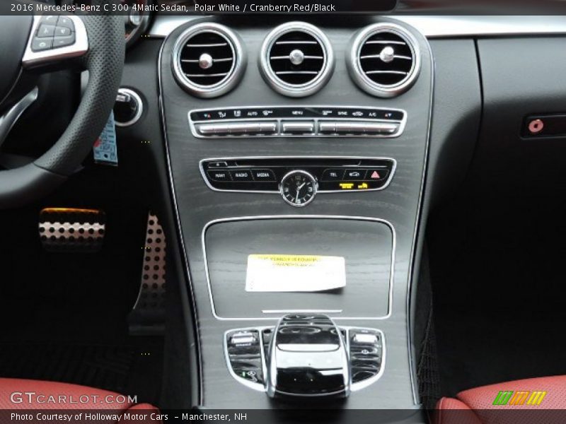 Polar White / Cranberry Red/Black 2016 Mercedes-Benz C 300 4Matic Sedan