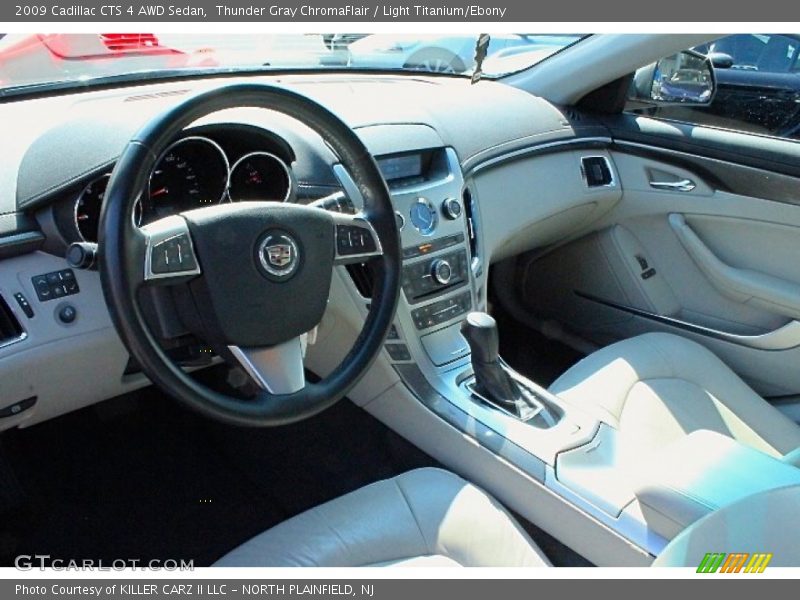 Thunder Gray ChromaFlair / Light Titanium/Ebony 2009 Cadillac CTS 4 AWD Sedan