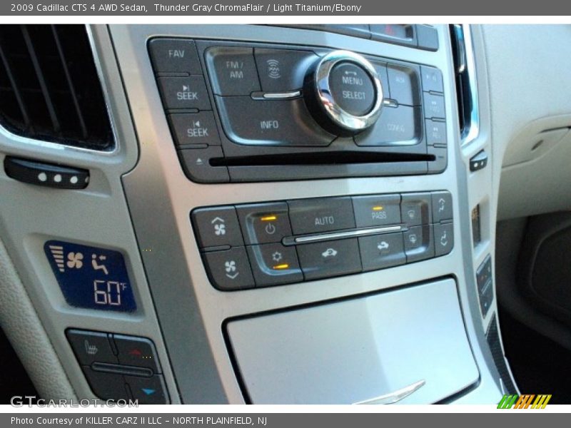 Thunder Gray ChromaFlair / Light Titanium/Ebony 2009 Cadillac CTS 4 AWD Sedan