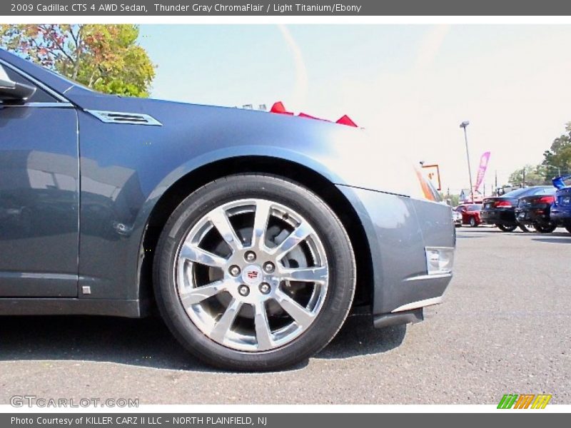 Thunder Gray ChromaFlair / Light Titanium/Ebony 2009 Cadillac CTS 4 AWD Sedan