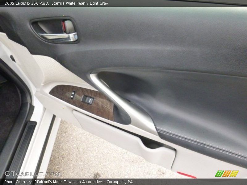 Starfire White Pearl / Light Gray 2009 Lexus IS 250 AWD
