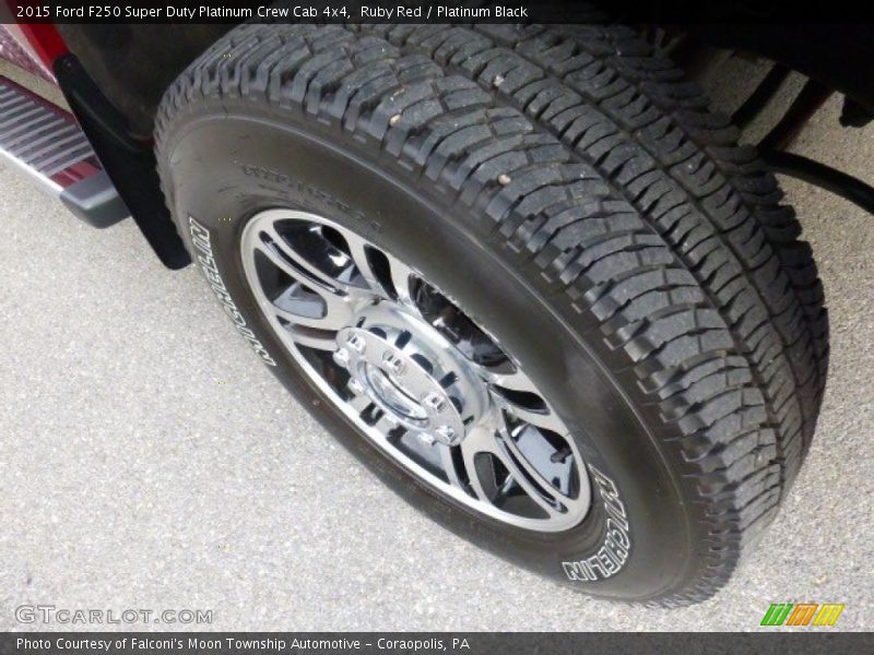 Ruby Red / Platinum Black 2015 Ford F250 Super Duty Platinum Crew Cab 4x4