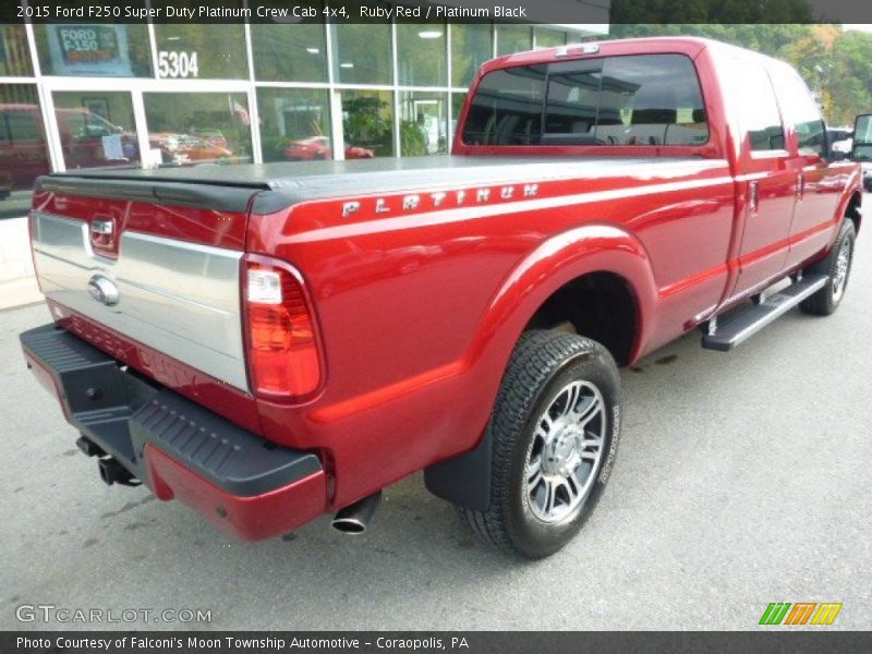 Ruby Red / Platinum Black 2015 Ford F250 Super Duty Platinum Crew Cab 4x4