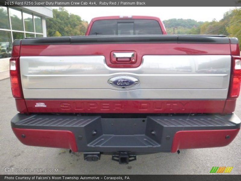 Ruby Red / Platinum Black 2015 Ford F250 Super Duty Platinum Crew Cab 4x4