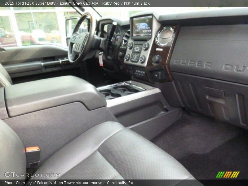 Ruby Red / Platinum Black 2015 Ford F250 Super Duty Platinum Crew Cab 4x4