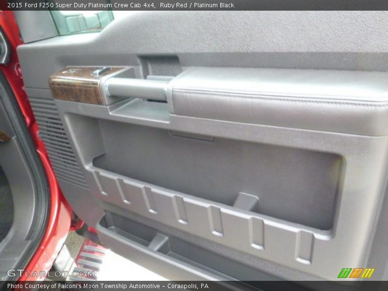 Ruby Red / Platinum Black 2015 Ford F250 Super Duty Platinum Crew Cab 4x4