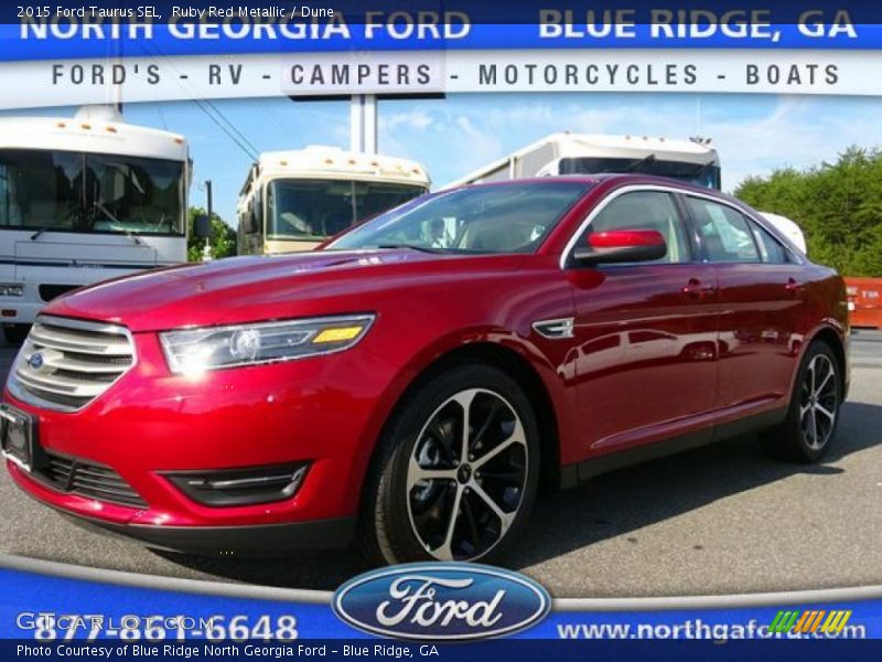 Ruby Red Metallic / Dune 2015 Ford Taurus SEL