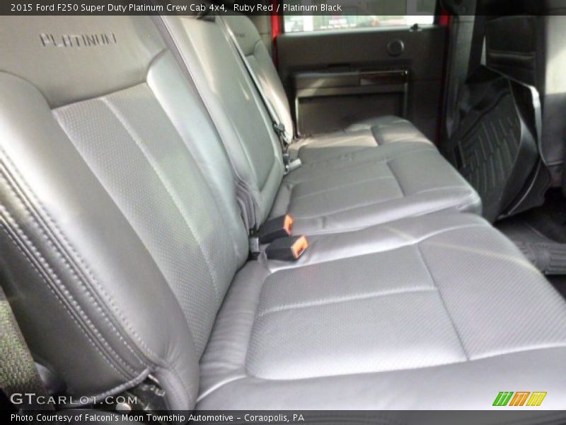 Ruby Red / Platinum Black 2015 Ford F250 Super Duty Platinum Crew Cab 4x4
