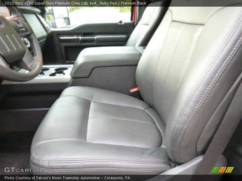Ruby Red / Platinum Black 2015 Ford F250 Super Duty Platinum Crew Cab 4x4
