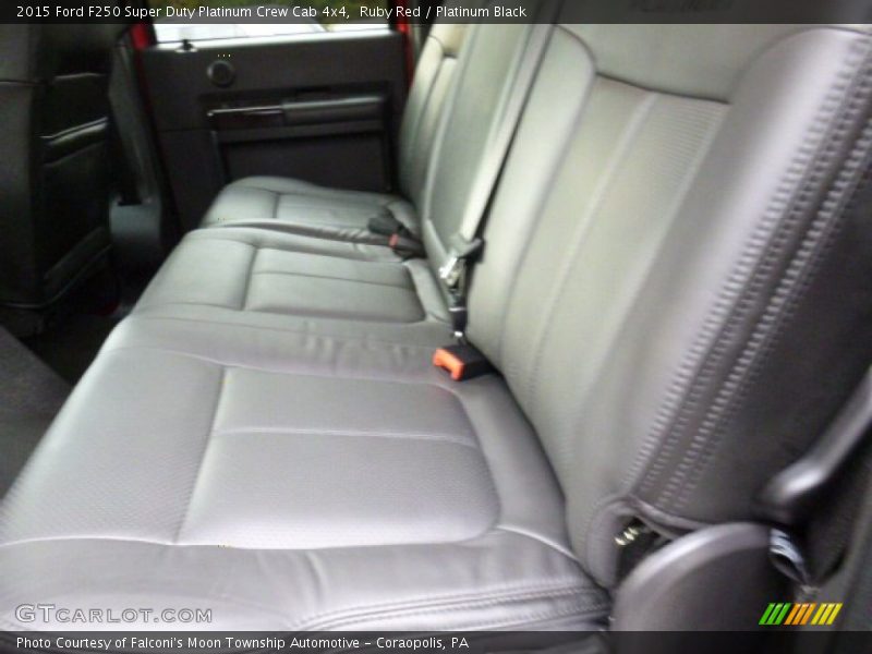 Ruby Red / Platinum Black 2015 Ford F250 Super Duty Platinum Crew Cab 4x4