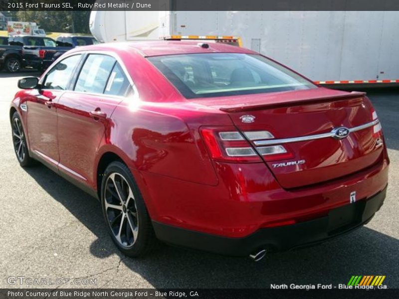 Ruby Red Metallic / Dune 2015 Ford Taurus SEL