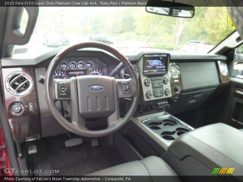 Ruby Red / Platinum Black 2015 Ford F250 Super Duty Platinum Crew Cab 4x4