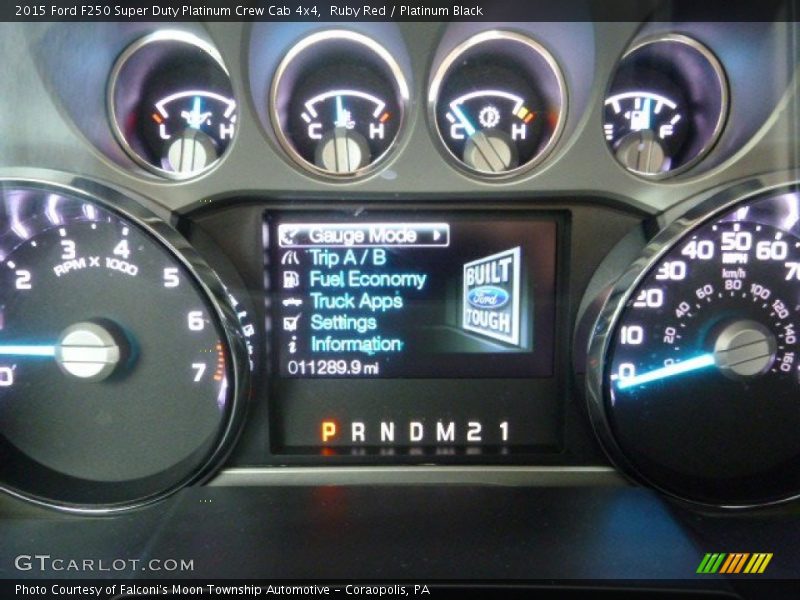 Ruby Red / Platinum Black 2015 Ford F250 Super Duty Platinum Crew Cab 4x4