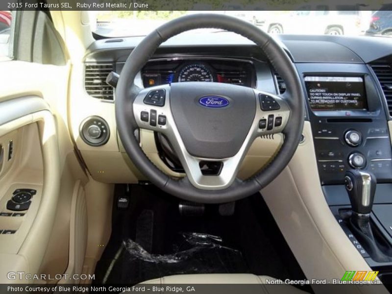 Ruby Red Metallic / Dune 2015 Ford Taurus SEL