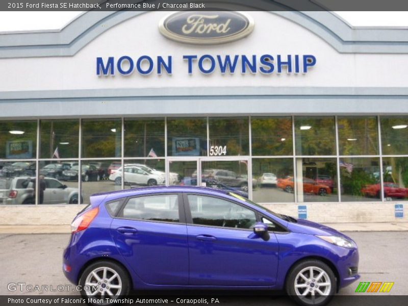 Perfomance Blue / Charcoal Black 2015 Ford Fiesta SE Hatchback