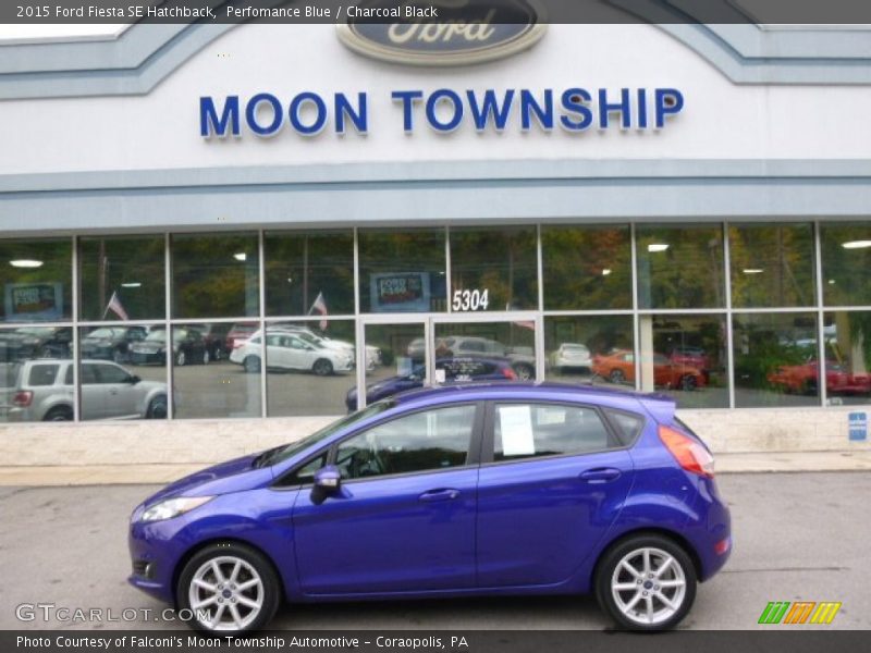 Perfomance Blue / Charcoal Black 2015 Ford Fiesta SE Hatchback