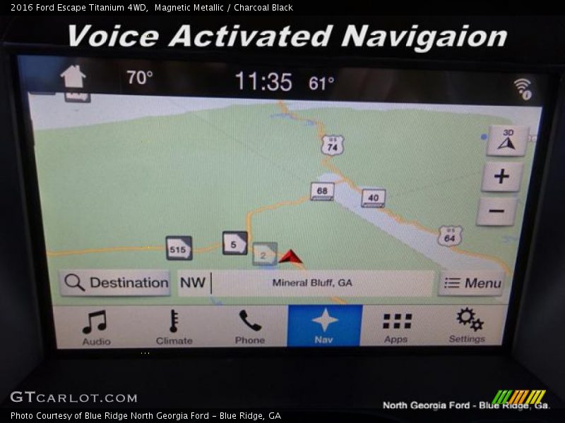 Magnetic Metallic / Charcoal Black 2016 Ford Escape Titanium 4WD