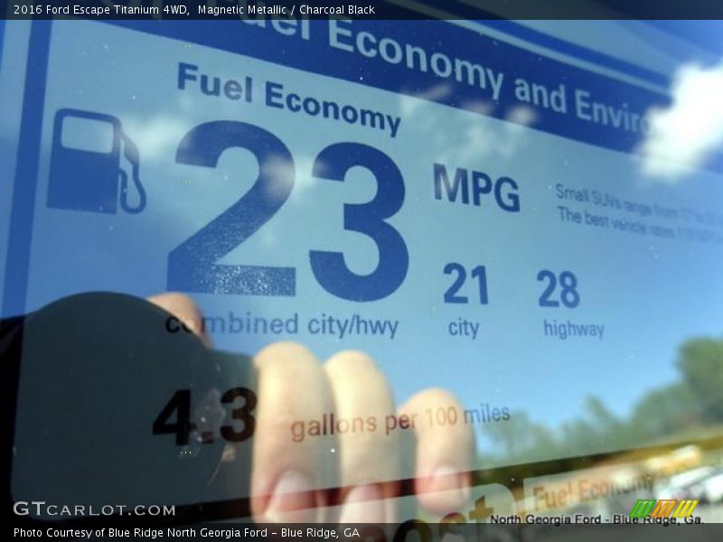 Magnetic Metallic / Charcoal Black 2016 Ford Escape Titanium 4WD