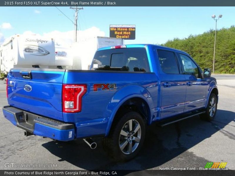 Blue Flame Metallic / Black 2015 Ford F150 XLT SuperCrew 4x4