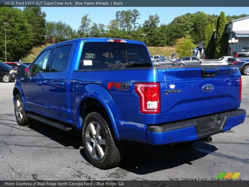 Blue Flame Metallic / Black 2015 Ford F150 XLT SuperCrew 4x4