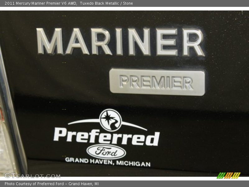 Tuxedo Black Metallic / Stone 2011 Mercury Mariner Premier V6 AWD