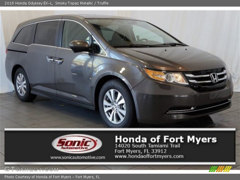 Smoky Topaz Metallic / Truffle 2016 Honda Odyssey EX-L