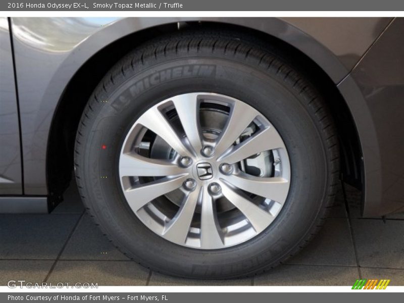 Smoky Topaz Metallic / Truffle 2016 Honda Odyssey EX-L
