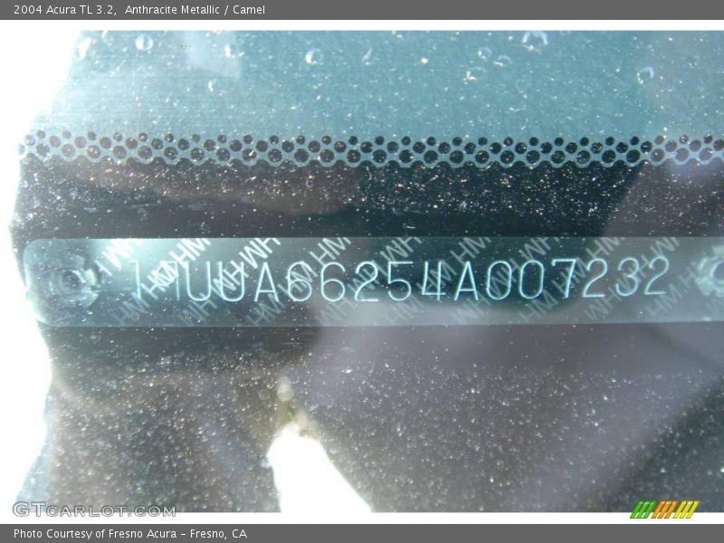 Anthracite Metallic / Camel 2004 Acura TL 3.2