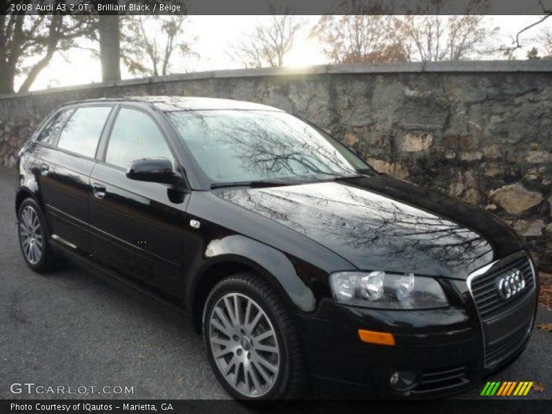 Brilliant Black / Beige 2008 Audi A3 2.0T
