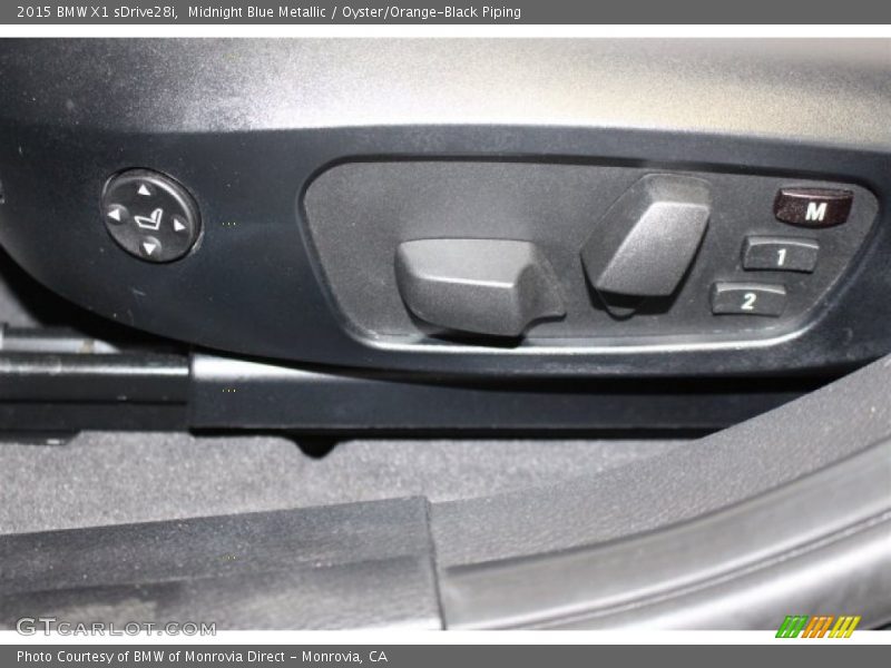 Midnight Blue Metallic / Oyster/Orange-Black Piping 2015 BMW X1 sDrive28i