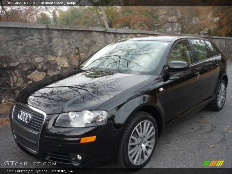 Brilliant Black / Beige 2008 Audi A3 2.0T