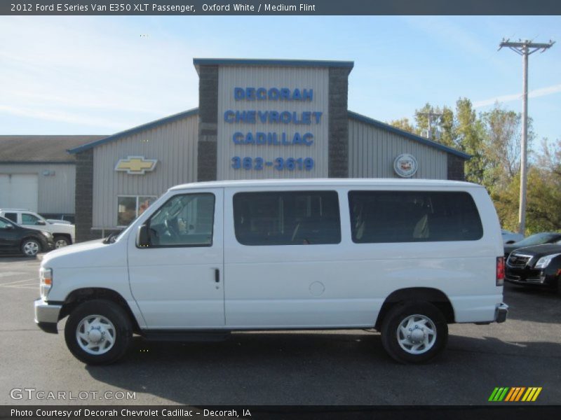 Oxford White / Medium Flint 2012 Ford E Series Van E350 XLT Passenger
