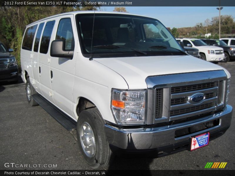 Oxford White / Medium Flint 2012 Ford E Series Van E350 XLT Passenger