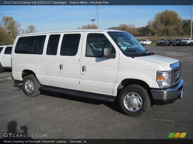 Oxford White / Medium Flint 2012 Ford E Series Van E350 XLT Passenger