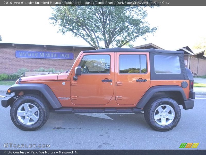 Mango Tango Pearl / Dark Slate Gray/Medium Slate Gray 2010 Jeep Wrangler Unlimited Mountain Edition 4x4