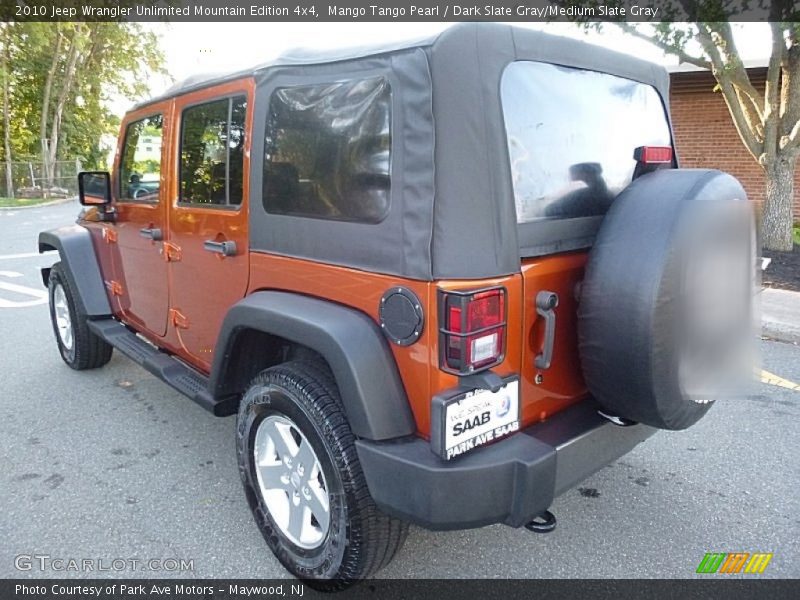 Mango Tango Pearl / Dark Slate Gray/Medium Slate Gray 2010 Jeep Wrangler Unlimited Mountain Edition 4x4