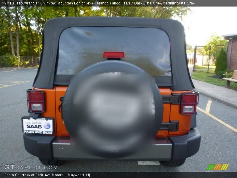 Mango Tango Pearl / Dark Slate Gray/Medium Slate Gray 2010 Jeep Wrangler Unlimited Mountain Edition 4x4