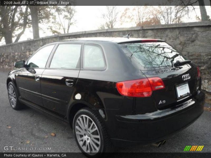 Brilliant Black / Beige 2008 Audi A3 2.0T