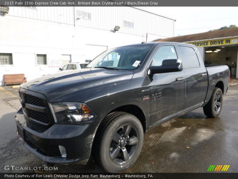 Brilliant Black Crystal Pearl / Black/Diesel Gray 2015 Ram 1500 Express Crew Cab 4x4