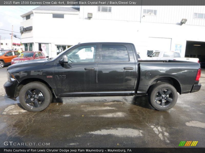 Brilliant Black Crystal Pearl / Black/Diesel Gray 2015 Ram 1500 Express Crew Cab 4x4