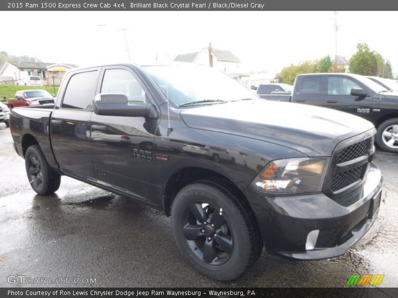 Brilliant Black Crystal Pearl / Black/Diesel Gray 2015 Ram 1500 Express Crew Cab 4x4